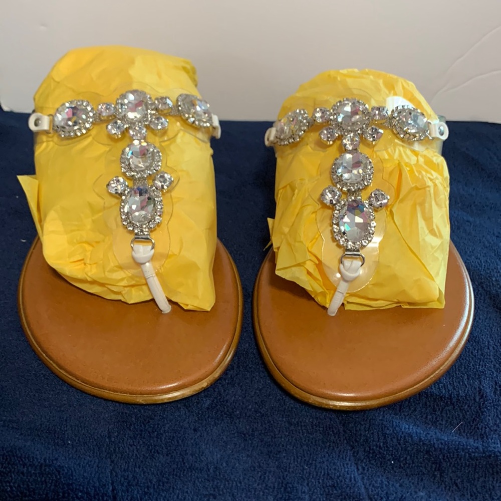 Toscanella rhinestone slip on sandal size 8.5